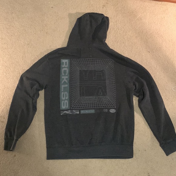 Reckless large street hoodie, Grey - Picture 5 of 6
